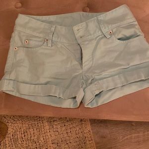 Teal blue, Lilly Pulitzer shorts. Double buckle, short.